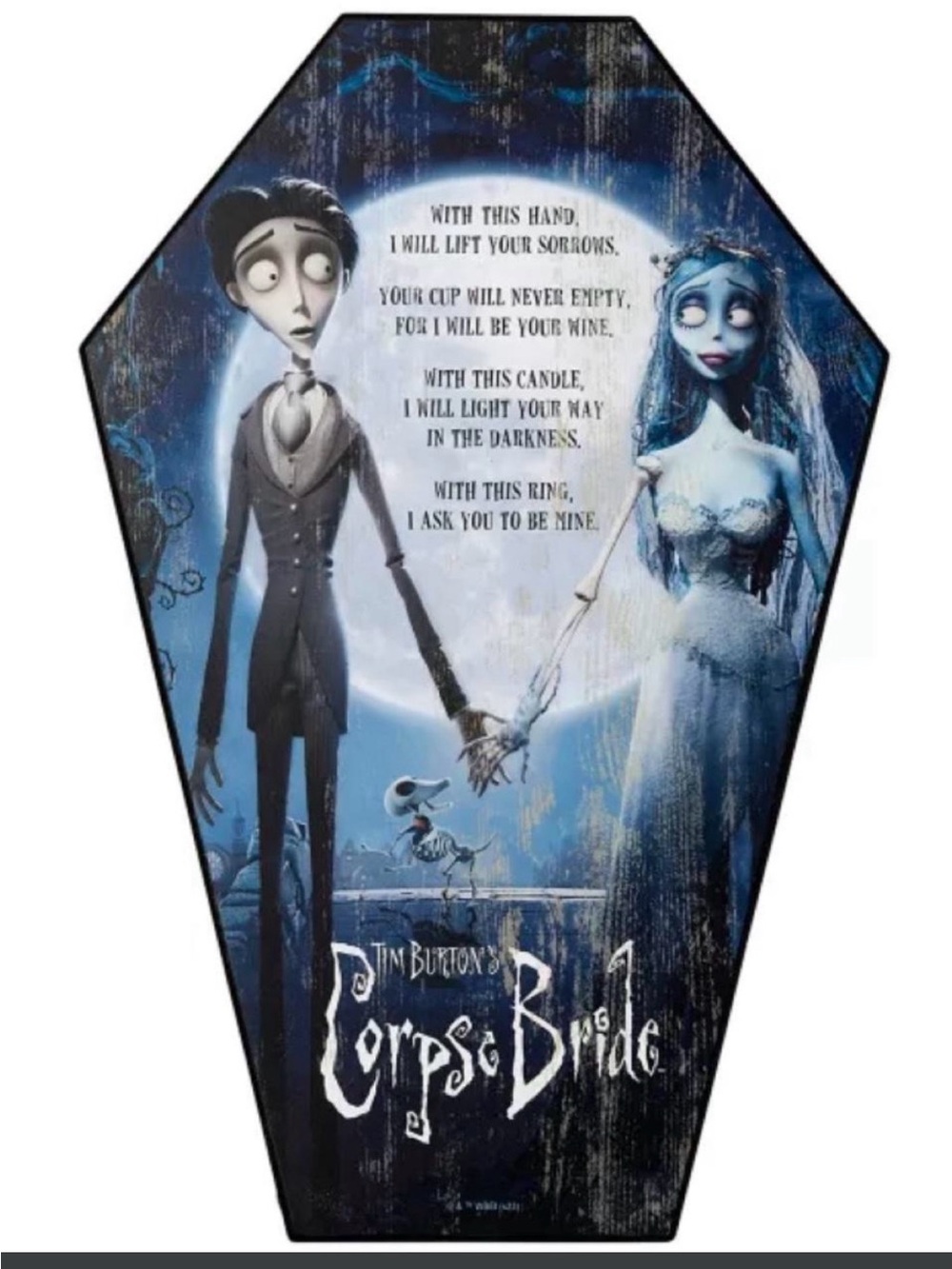 Corpse Bride Sign - Blue Coffin Wall Decor